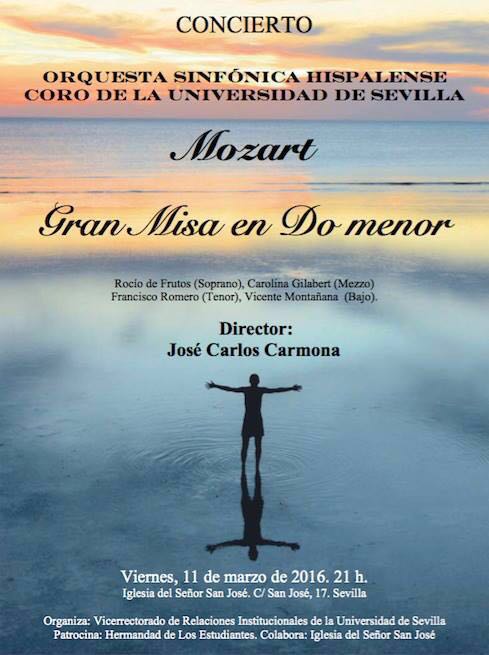 Viernes 11 de marzo, Concierto del Coro de la Universidad de Sevilla, patrocinado por la Hermandad