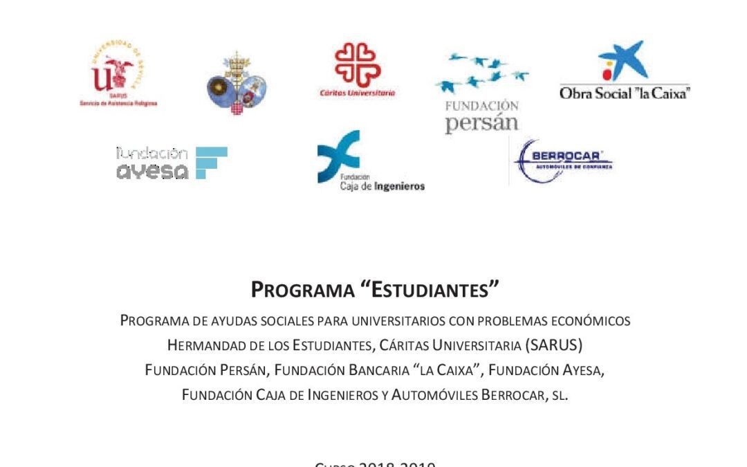 5 de noviembre, firma del convenio del Programa «Estudiantes» para el curso 2018-2019