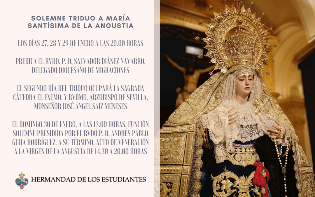 Triduo en honor de María Santísima de la Angustia