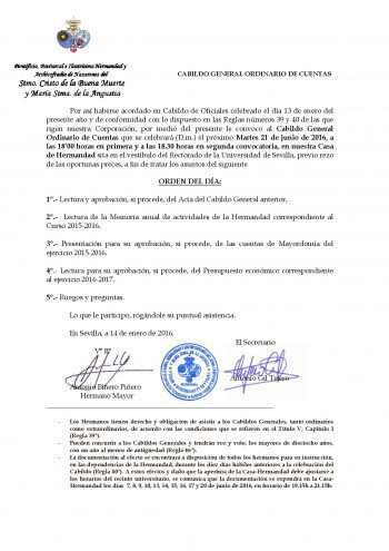 CONVOCATORIA CABILDO CUENTAS